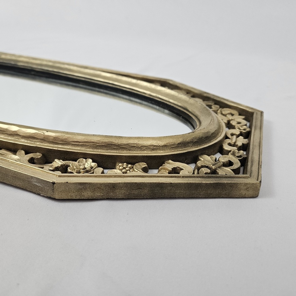 Vintage Hollywood Regency Gold Mirror Dart Ind 1964 MCM French Ornate - Picture 9 of 13
